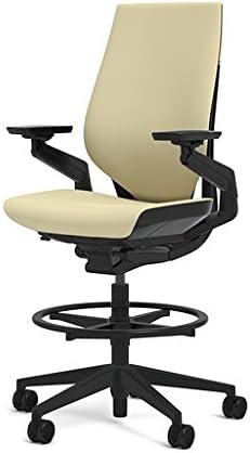 Steelcase Gesture 442 Stool Chair - Cogent: Connect Malt Fabric, Shell Back, Dark on Dark Frame