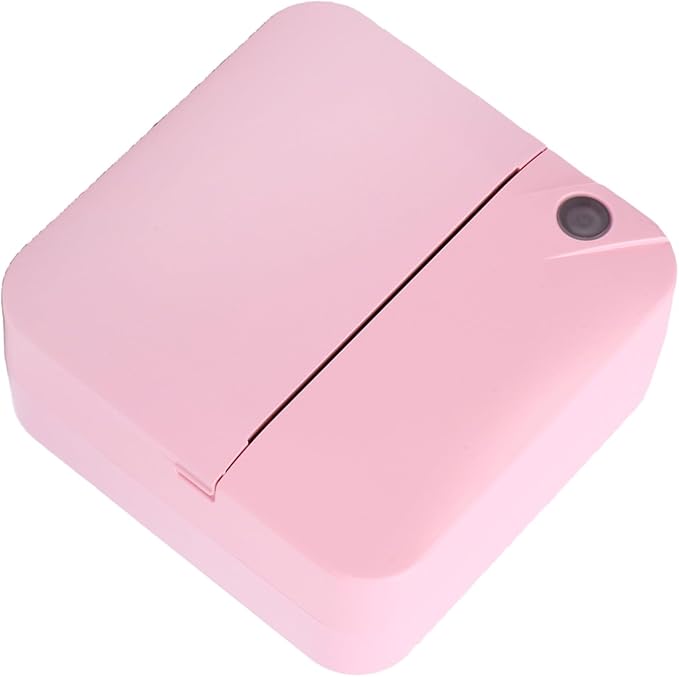 Zerodis Printers Thermal Printer with Smart OCR Recognition 1200mAh Inkless Clear Printing Multifunction Compact Pocket Label Maker for Office School Travel Mini Printer Portable Mini (Pink)