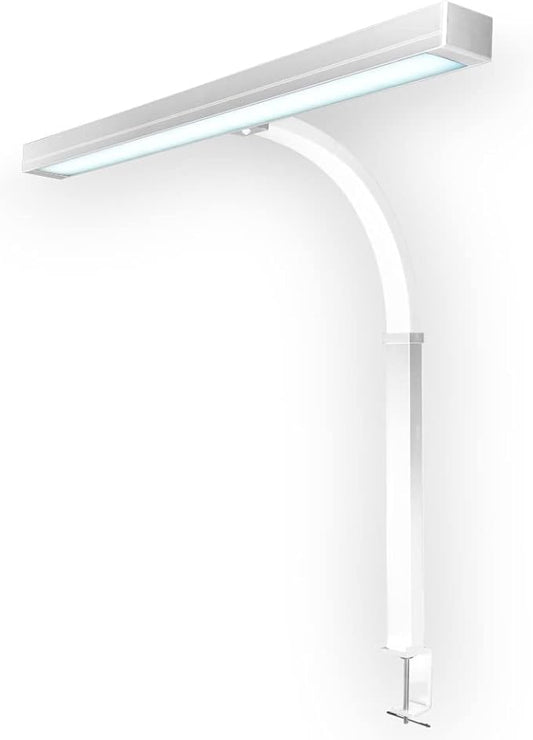 Neatfi 3,000 Lumens LED Desk Lamp with Clamp | Dimmable | 5 Brightness Levels & 5 Light Modes | Memory Function | Eye-Caring Flexible Lamp for Home & Office (31.5 Inches, White)