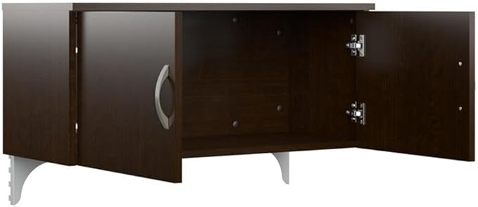 Bush Business Furniture Office in an Hour 3 Drawer Rolling File Cabinet in Mocha Cherry | Mobile Under Desk Drawers for Letter, Legal, and A4-Size Document Storage