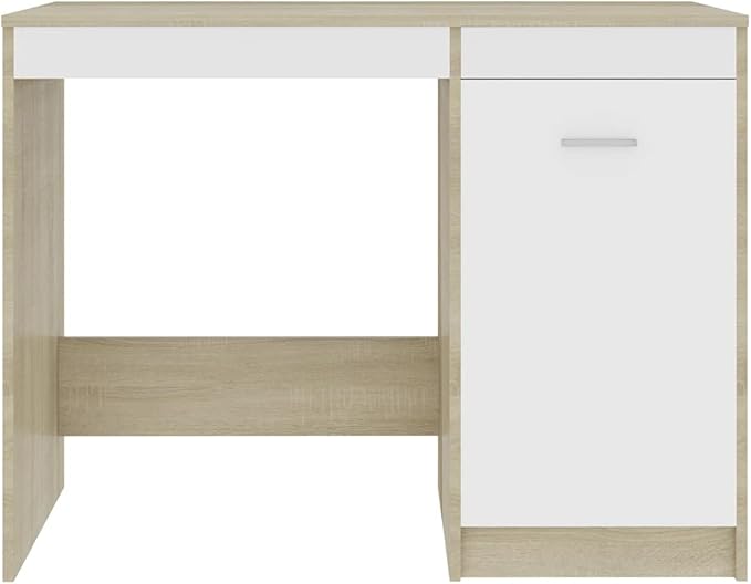 Desk,Home Office Computer Desk with Storage & Spacious Desktop, Writing Study Desk Laptop Desk for Bedroom Gray 39.4"x19.7"x29.9" Chipboard