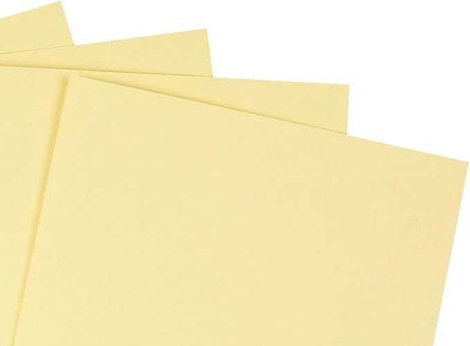 Staples Cover Stock Paper 67 lbs 8.5-Inch x 11-Inch Canary 250/Pack, For Office, School & Home