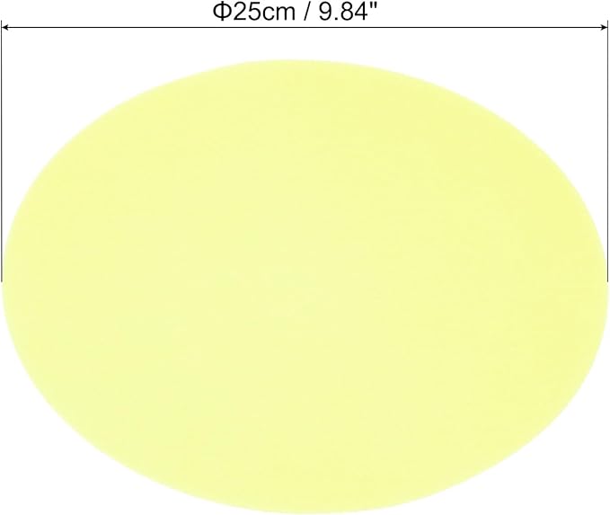 PATIKIL 9.8-inch Round Cardboard Paper, 20 Pcs 200GSM Blank Disc Circles Slices Cutouts Paper for Party Decorations DIY Craft Arts Drawing Painting Writing, Light Yellow
