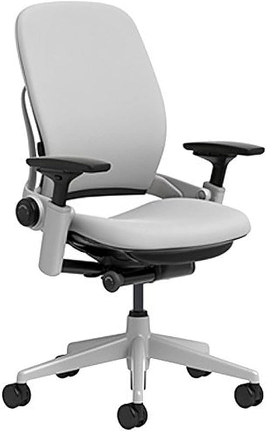 Steelcase Leap Office Chair - Ergonomic Work Chair with Wheels for Carpet Flooring - Supports Unique Body Shape - with Natural Glide System & Liveback Technology - Blue Nickel