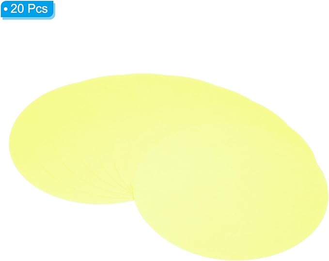 PATIKIL 9.8-inch Round Cardboard Paper, 20 Pcs 200GSM Blank Disc Circles Slices Cutouts Paper for Party Decorations DIY Craft Arts Drawing Painting Writing, Light Yellow