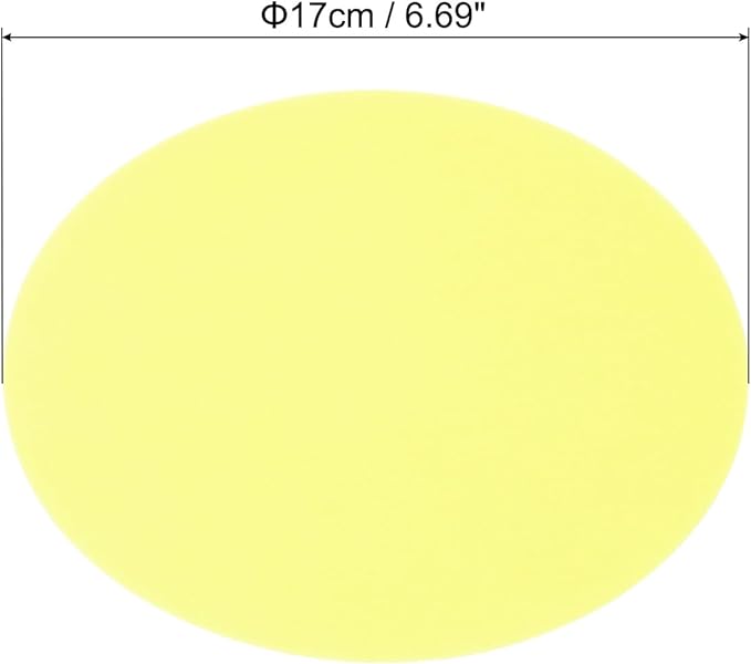 PATIKIL 6.7-inch Round Cardboard Paper, 20 Pcs 200GSM Blank Disc Circles Slices Cutouts Paper for Party Decorations DIY Craft Arts Drawing Painting Writing, Light Yellow