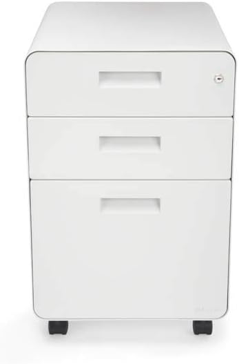 3-Drawer File Cabinet, Rolling (White) by Uplift Desk
