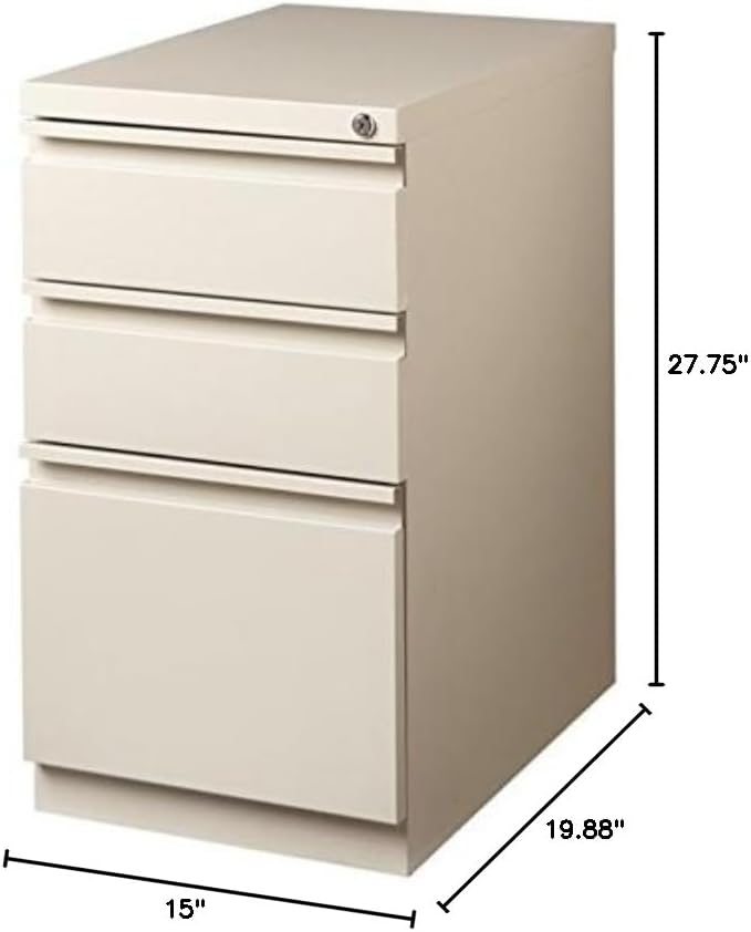 Hirsh Industries Value Pack (Set of 2) 3 Drawer Mobile File Cabinet File in Putty