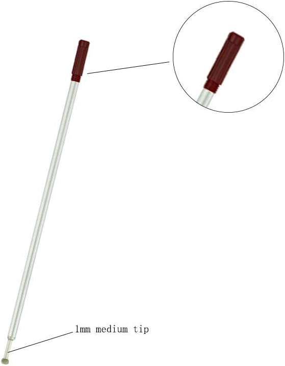 4.5'' Ballpoint Pen refilling, 1.0mm Middle Point Nib Delicate, Smooth Writing Interchangeable Ink Filling (Red)