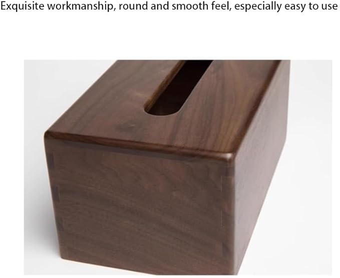 Stylish Tissue Box Wooden Cover Tissue Box Napkin Dispenser Holder Box and Rectangle Tissue Organizer for Vanity Desks Offices Bedroom Home Modern Tissue Box (Color : Brown, Size : C) (Brown Multi)