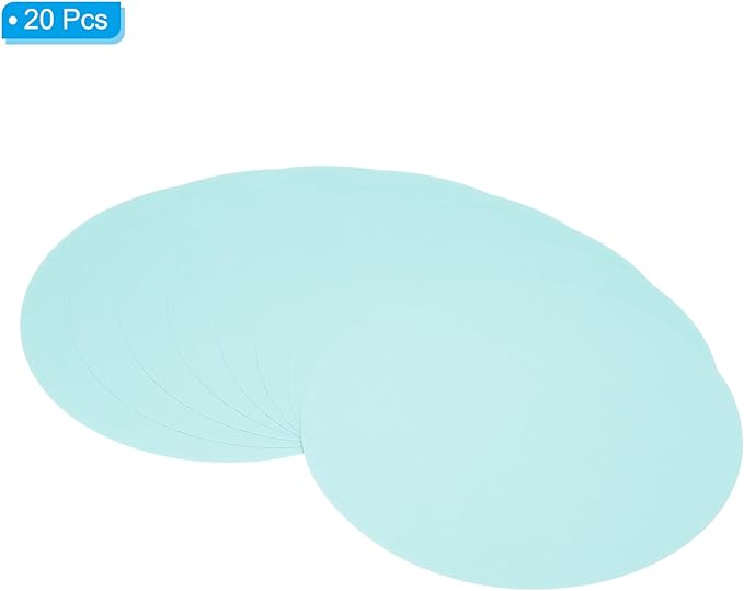 PATIKIL 14.2-inch Round Cardboard Paper, 20 Pcs 200GSM Blank Disc Circles Slices Cutouts Paper for Party Decorations DIY Craft Arts Drawing Painting Writing, Light Blue