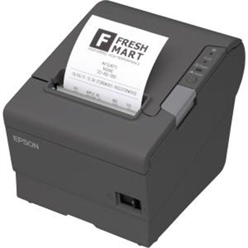 Epson TM-T88VI Thermal Receipt Printer, Black, Ethernet, USB & Parallel Interfaces, 10 ppm, 203 dpi, Monochrome, Simplex, Office
