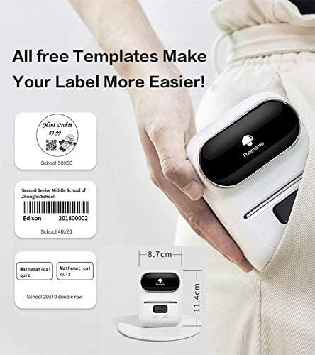 Phomemo M110 Label Maker with 3 Rolls 1.97"x3.15"(50x80mm) Thermal Labels, Bluetooth Thermal Label Maker Printer Apply to Labeling, Office, Cable, Retail, Barcode, Compatible with Android & iOS