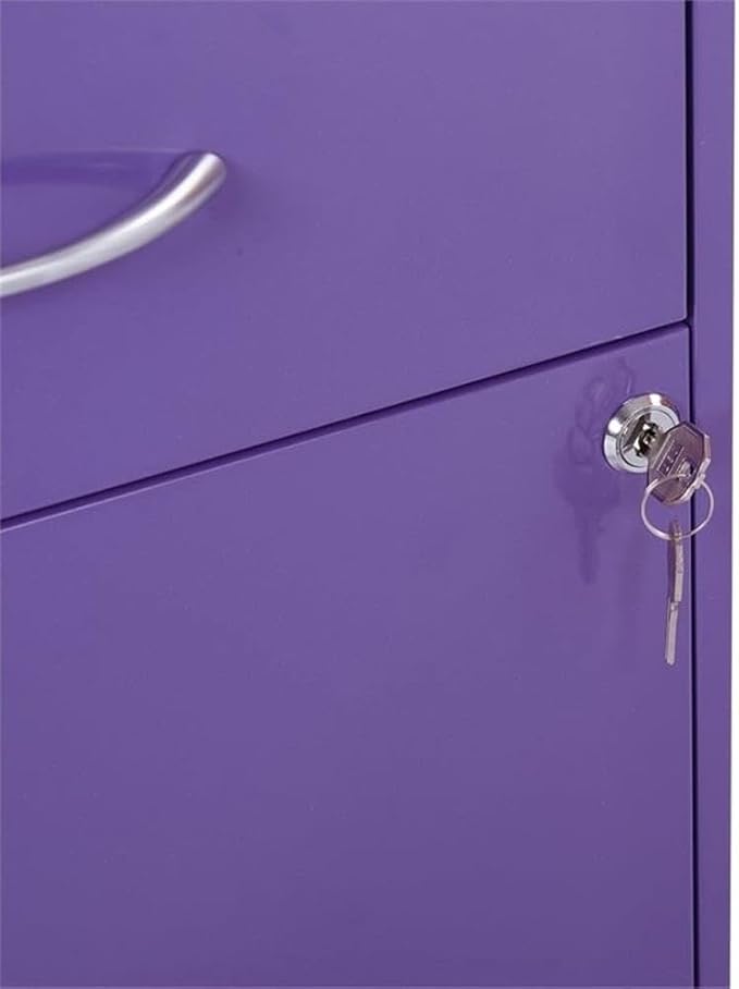Scranton & Co 3 Drawer File Cabinet in Purple