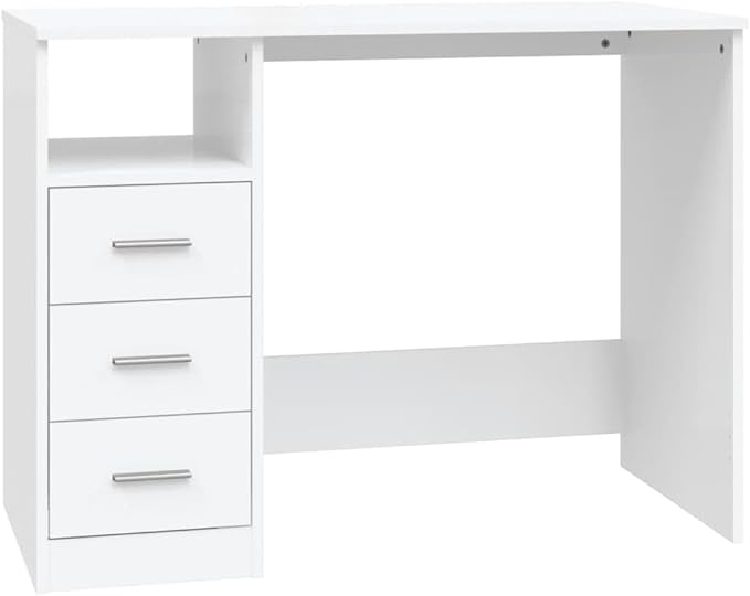 vidaXL Desk White Engineered Wood 40.2 in x 19.7 in x 29.9 in Desk