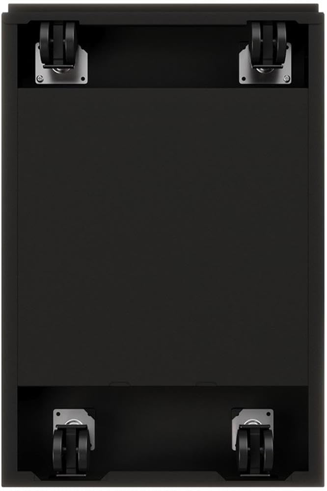 Hirsh Industries 3-Drawer Metal Mobile Pedestal, 20" Deep Box/Box/File Configuration, Black Finish, 27.75" H x 15" W x 19.88" D, Locking File Cabinet with Hidden Casters, Office Storage Solution