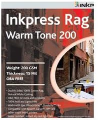 Inkpress Picture Rag Warm Tone Paper 200 GSM 13 x 19-25 Sheets