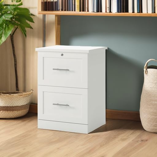 Realspace 17"D Vertical 2-Drawer File Cabinet, White