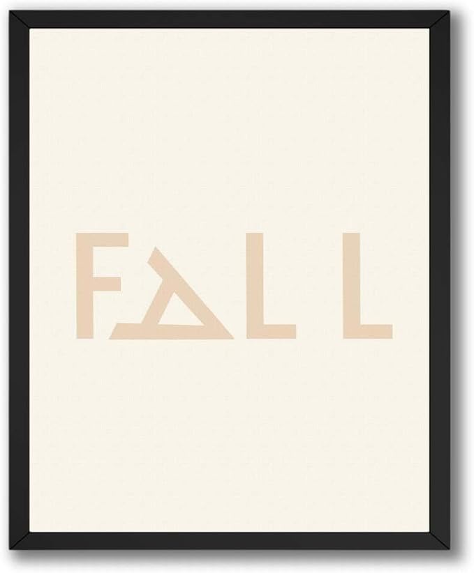 ALPINE INK CO. FALL Typography Glossy Poster - Calming, Modern, Seasonal Design - Minimalist Art - Graphic Design Typography - Living Room Wall Decor - 18x24 Unframed Glossy Wall Art