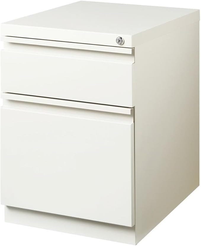 Scranton & Co 2 Drawer Mobile File Cabinet in White