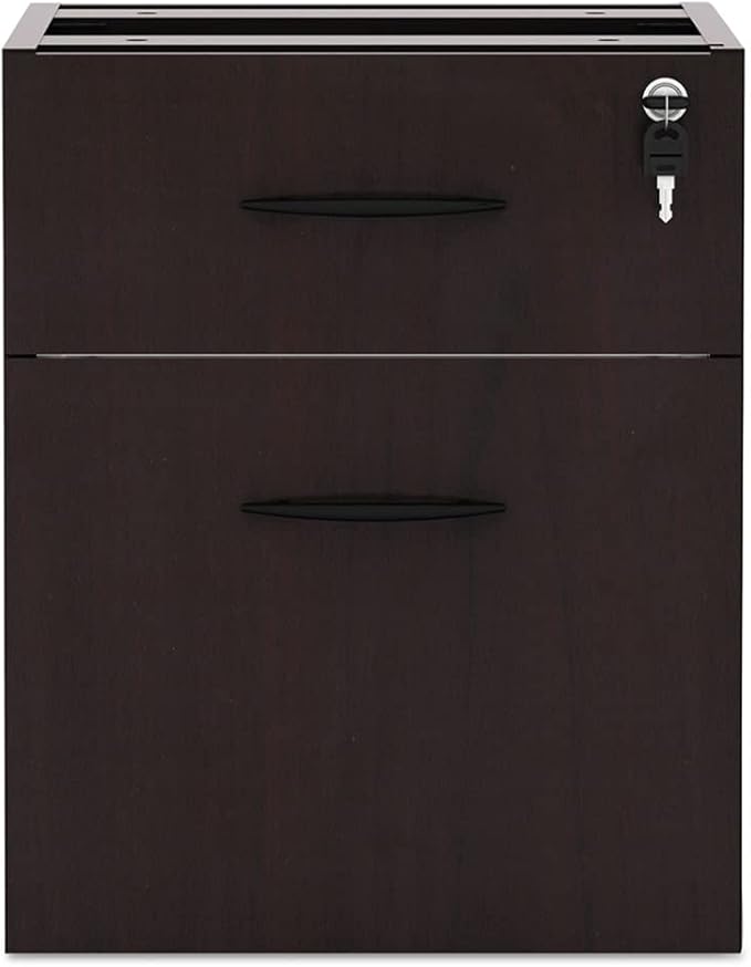 Alera Valencia Series 16 by 22 by 22-Inch 3/4 Box and File Pedestal, Mahogany