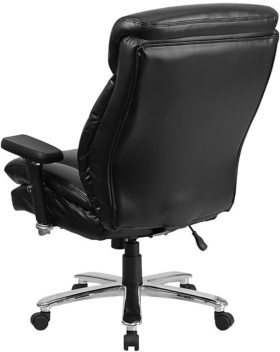 Flash Furniture HERCULES Series 24/7 Intensive Use Big & Tall 400 lb. Rated Black LeatherSoft Ergonomic Office Chair with Lumbar Knob