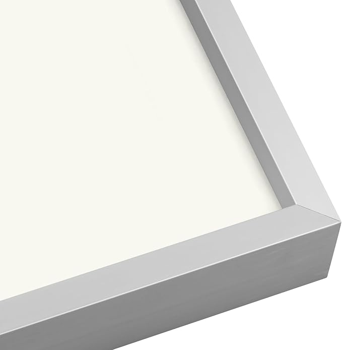 Golden State Art, Picture Frame Set 7 Pack, Gallery Wall Frame with One 11x14, Two 8x10, and Four 5x7. Aluminum Photos Frame for Wall or Tabletop Display (Style 1, Silver, 7 Pack)