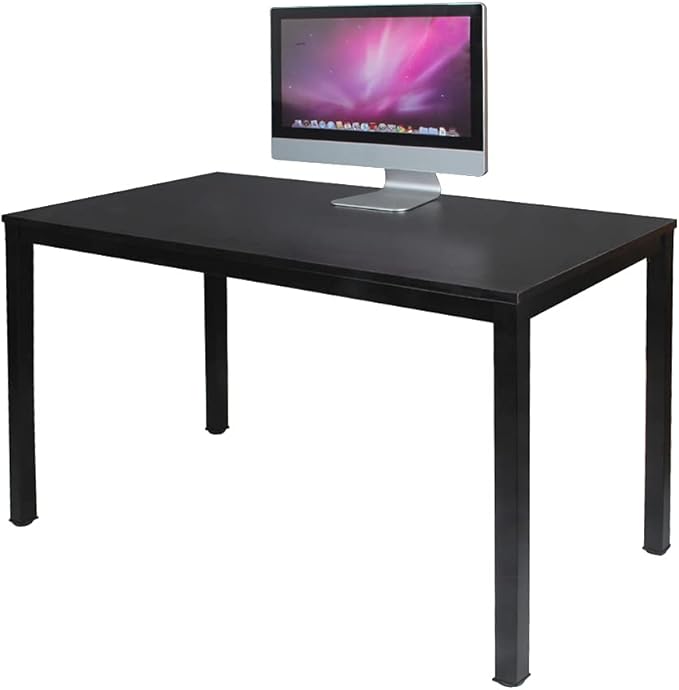 SogesHome 47inches Computer Desk PC Desk Office Desk Workstation for Home Office Use Writing Table, Black