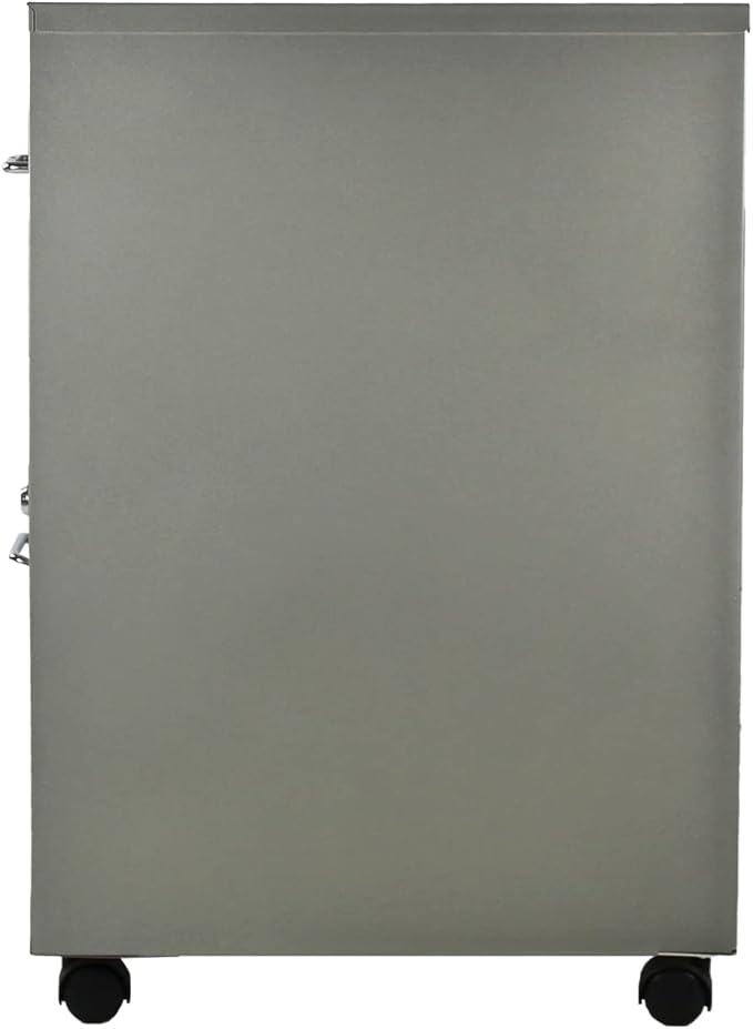 Lorell 2-Drawer Mobile File Cabinet, Gray- (LLR16873)
