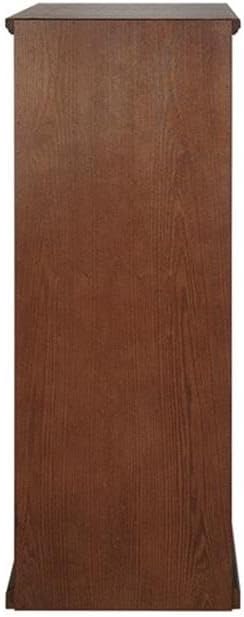Pemberly Row Traditional 4-Drawer Wood Filing Cabinet Office Storage in Brown, Solid Wood, Sturdy and Durable, Office or Home Use, Secure Document Organization, Classic Design