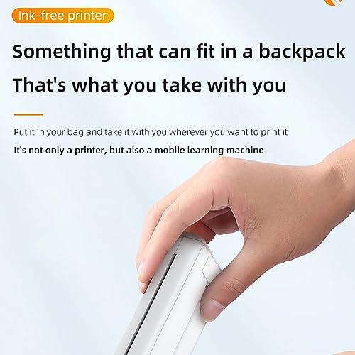 Dpofirs Portable A4 Thermal Printer, Bluetooth Thermal Printer, Support 90 Sheets Letter and A4 Paper, Compatible with Android and iOS Phone and Laptop for Mobile Office