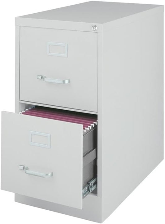 26.5" Deep Commerical Grade 2 Drawer Vertical Letter File Cabinet in Gray