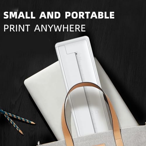 Yunseity Portable Inkless Printer, A4 Thermal Printer with, Rechargeable Battery, Wide Compatibility for School Office, Easy to Use