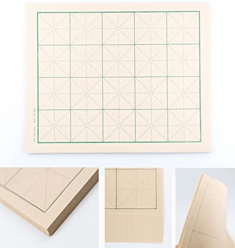 Chinese Calligraphy Paper, Practice Sumi Paper, Writing Paper for Font Size 7x7cm, Maobian Bamboo Paper, Sheet Size 40x32 cm/ 15.7x12.6 inch, for Font 7cm