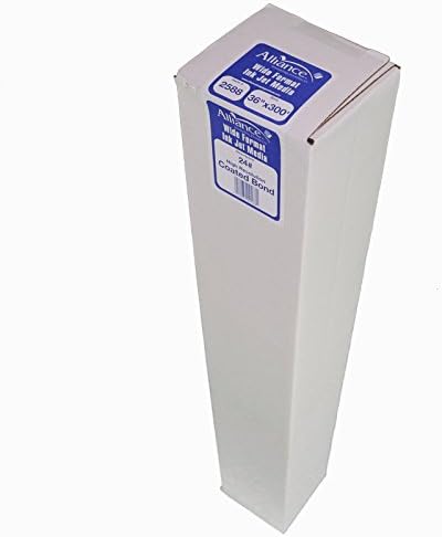 Alliance Wide Format Paper 36" x 300" High Resolution Ink Jet Media Coated Bond Rolls 96 Bright with 2" core For Aqueous and Latex Printers. 1 Roll per Carton 24 LB