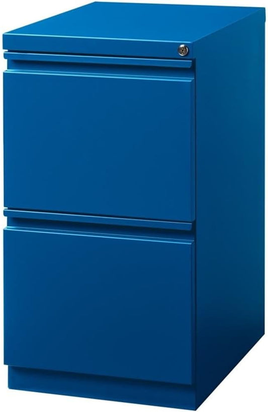 Hirsh Industries 20" Deep 2 Drawer Mobile File Cabinet File in Blue