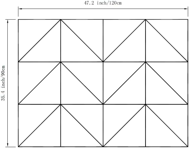 12-Pack Ivory Felt Wall Tiles(11.8“x11.8”Each), 47"x35" Aesthetic Bulletin Pin Board, Large Cork Board Alternative for Office, Classroom & Wall Décor