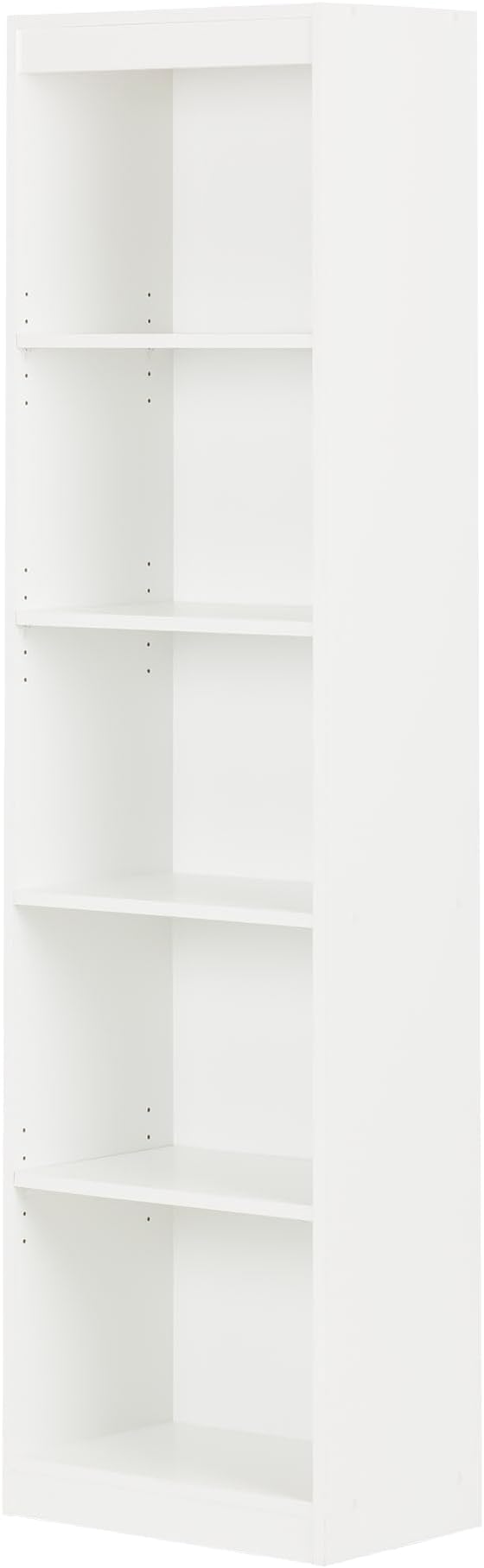 South Shore Axess 5-Shelf Narrow Bookcase, Pure White