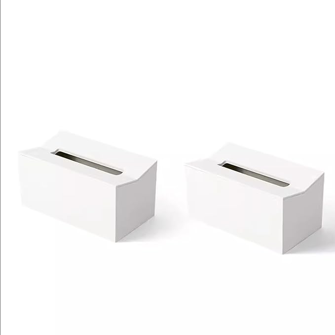 Stylish Tissue Box Plastic RectangleTissue Box Cover Tissue Box Hanging with No Punch for Bathroom Vanity Desks Offices Bedroom Home Table Modern Tissue Box (Color : Set2) (Set1)