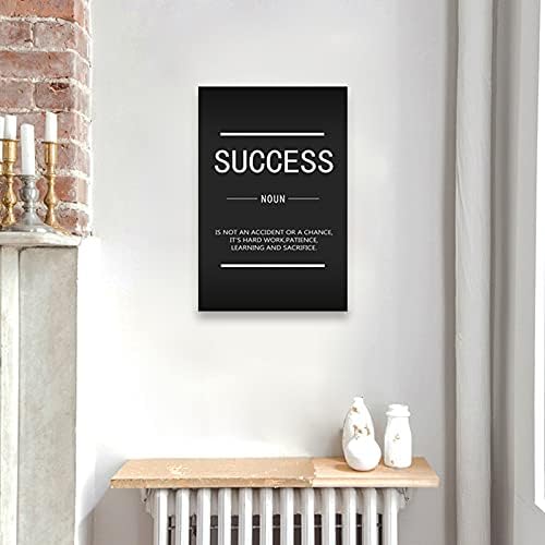 Motivational Poster Inspirational Canvas Wall Art Entrepreneur Quotes Painting Modern Success Motivational Poster Printing Office Bedroom Artwork Decorative Frame Ready to Hang[24''W x 36''H]
