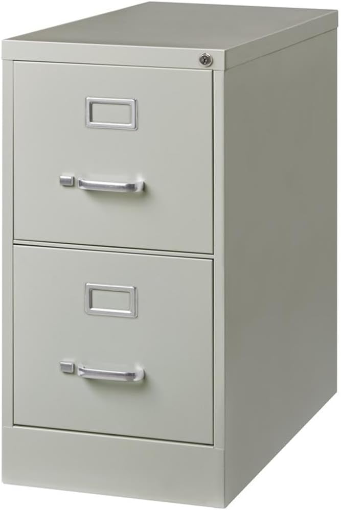 26.5" Deep Commerical Grade 2 Drawer Vertical Letter File Cabinet in Gray