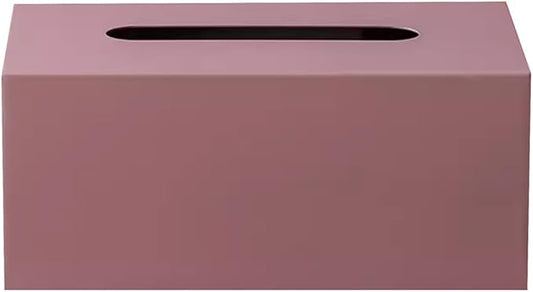 Stylish Tissue Box Light Metal Tissue Box and High-end Tissue Box Rectangular Tissue Holder for Vanity Bathroom Kitchen Office Home Decor Modern Tissue Box (Color : Gray) (Pink)