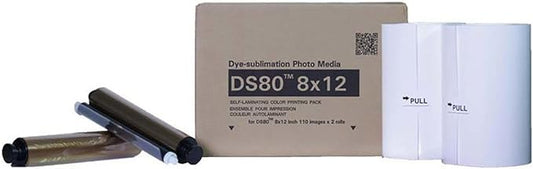 DNP DS80 8x12 Dyesub Printer Media Kit, 220 Glossy Prints