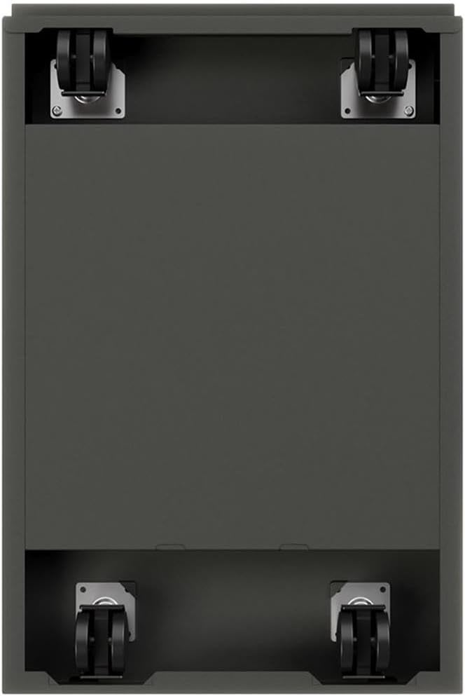 Scranton & Co 2-Drawer Modern Metal Mobile Pedestal File Cabinet in Charcoal