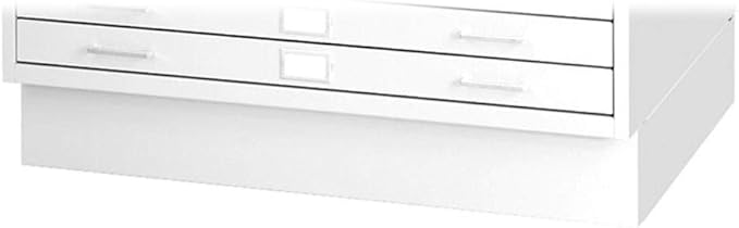 Safco Products 4999WHR Steel Flat File Closed Base for 5-Drawer 4998 Flat File (Sold Separately), White