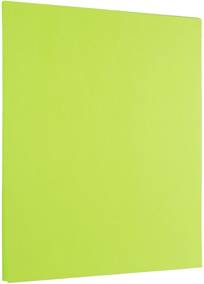 LUXPaper Custom Printed 8.5" x 11" Paper | Customizable Letterhead | Personalized Logo & Text | Letter Size | Wasabi Green | 80lb. Text | 200 Qty