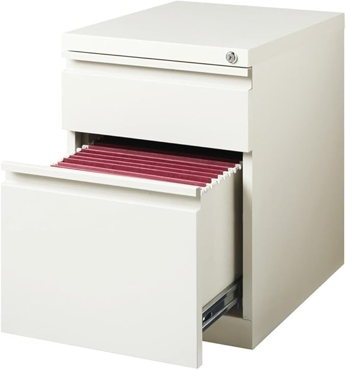 Scranton & Co 2 Drawer Mobile File Cabinet in White