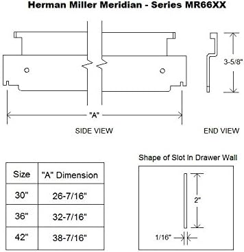 HM Meridian 36" Lateral File Bar (2-Pack)