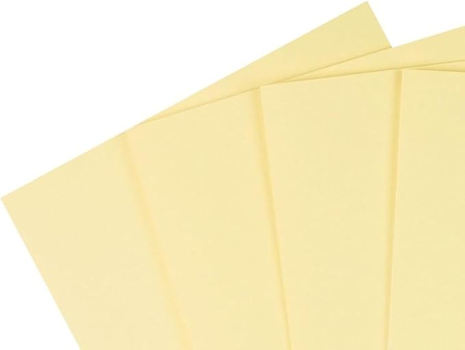 Staples Cover Stock Paper 67 lbs 8.5-Inch x 11-Inch Canary 250/Pack, For Office, School & Home