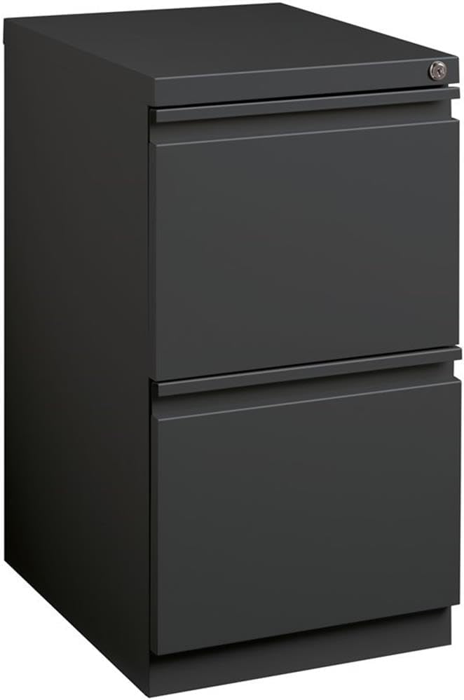 Hirsh Industries 20" Deep 2 Drawer Mobile File Cabinet File in Charcoal